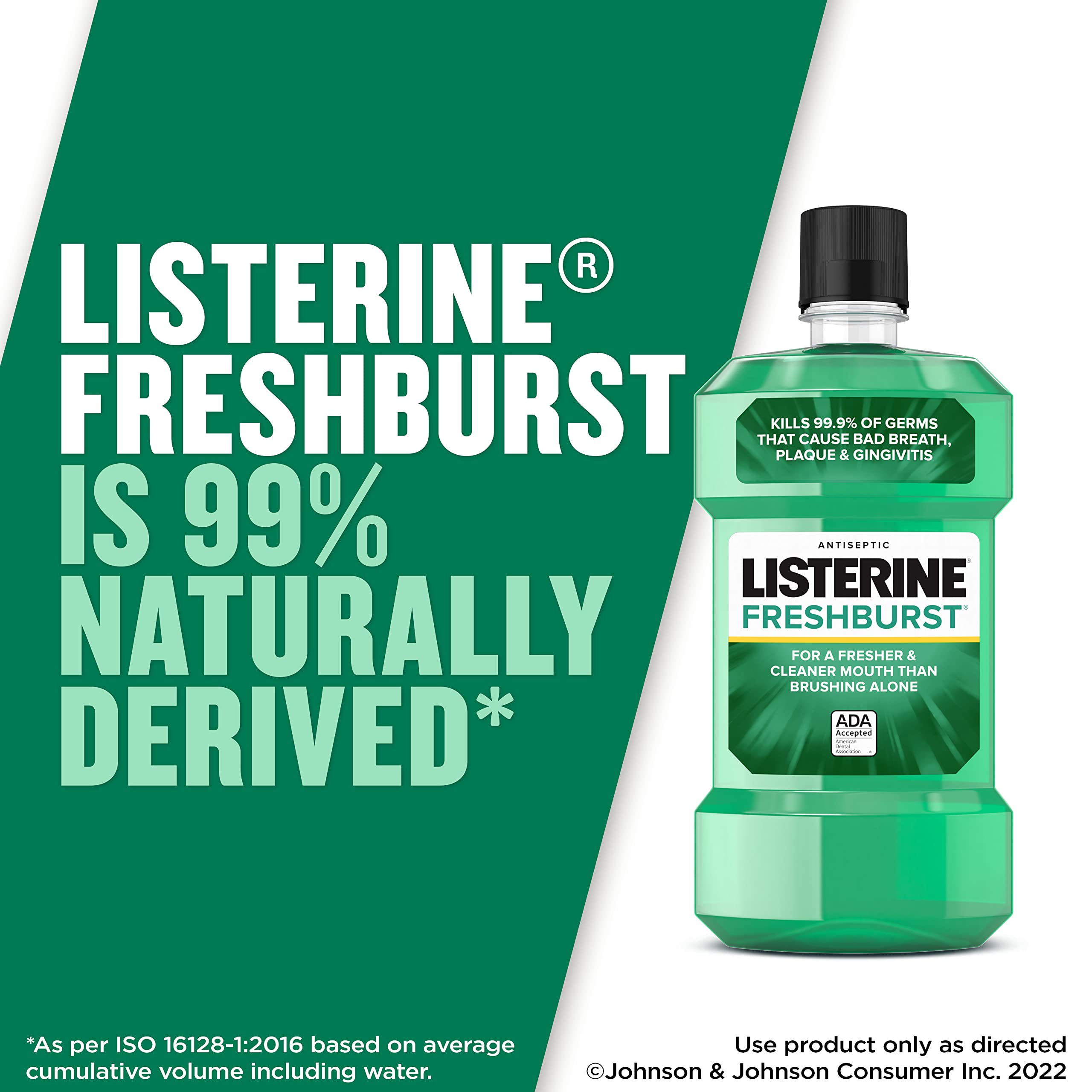 Listerine 8679 Freshburst Antiseptic Mouthwash with GermKilling Oral