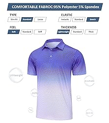 uideazone Mens Funny Golf Shirts Athletic Blue