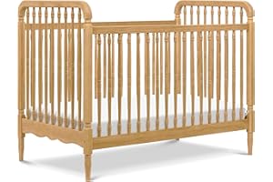Namesake Liberty 3-in-1 Convertible Baby Crib w/Wooden Toddler Bed and Daybed Conversion - Durable, Easy to Assemble & GREENGUARD Gold Certified - 4 Adjustable Mattress Heights - Honey