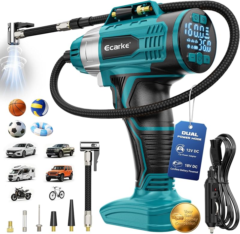 Compressor de ar portátil de 160 PSI compatível com Makita 20V (apenas produtos)