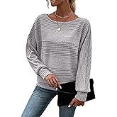RICHSTORY Womens Long Sleeve Shirts Crewneck Tunic Tops Pullover Sweaters Business Casual Blouses Fall Fashion 2025
