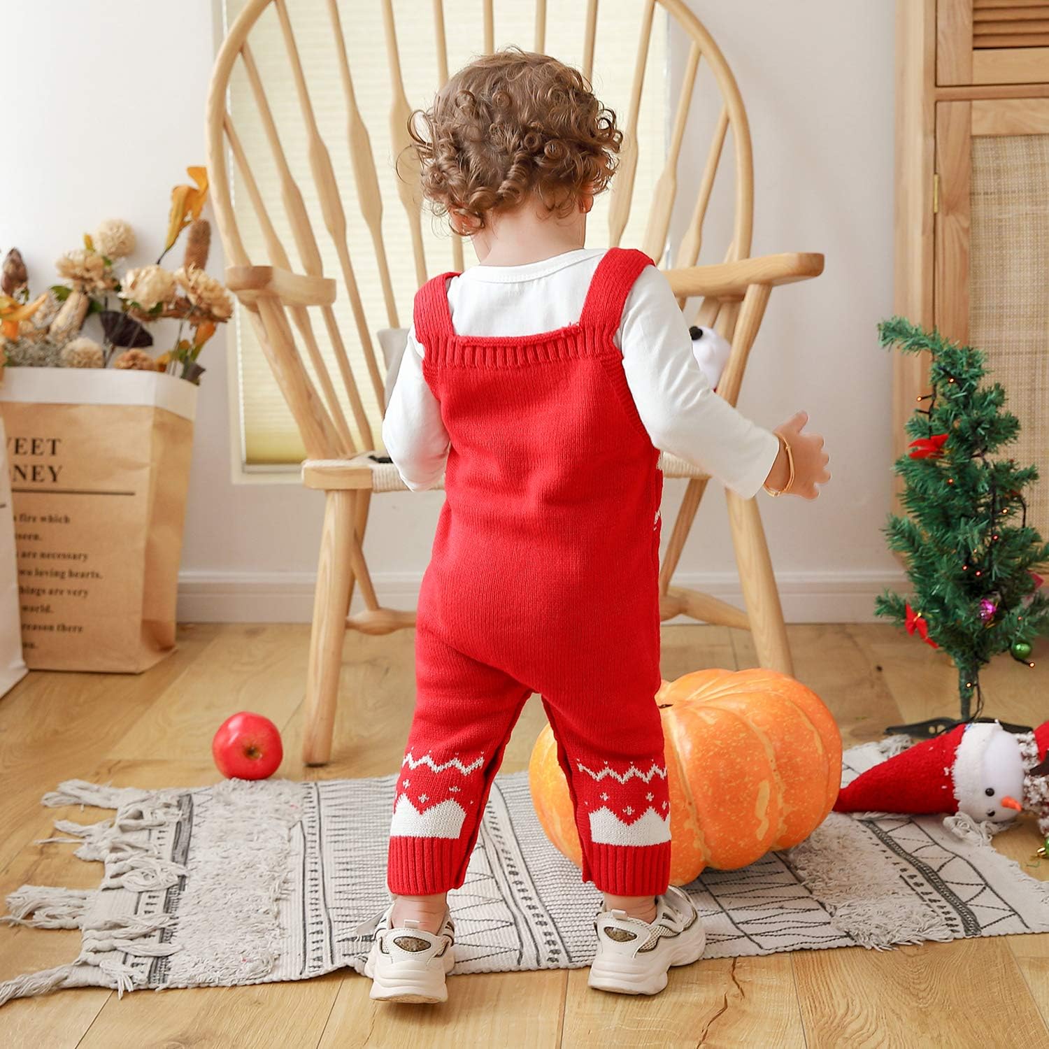baby christmas dungarees