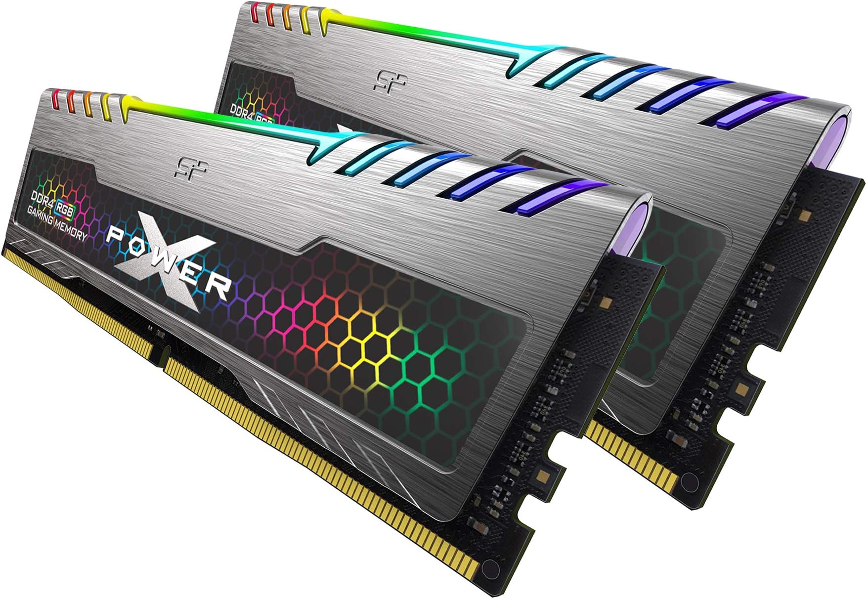 Silicon Power DDR4 32GB (16GBx2) XPOWER RGB Turbine Gaming 3200MHz (PC4 25600) 288-pin C16 1.35V UDIMM Desktop Memory Module RAM - Low Voltage (SP032GXLZU320BDB)