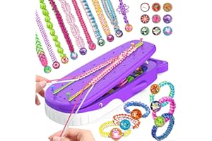Euclidean Cube Friendship Bracelet Making Kit for Girls, Purple Whale Shaped Jewelry Making Kit for Girls Ages 8-12, DIY Arts and Crafts String Maker Tool, 7 8 9 10 11 12 Years Old Girl Birthday Gift