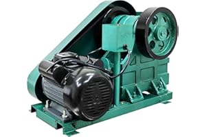 INTBUYING 100x60 Manganese Steel Mini Jaw Crusher Small Crusher for Laboratory Ore Crusher Slag Coal Stone Crushing 220V 1.5K