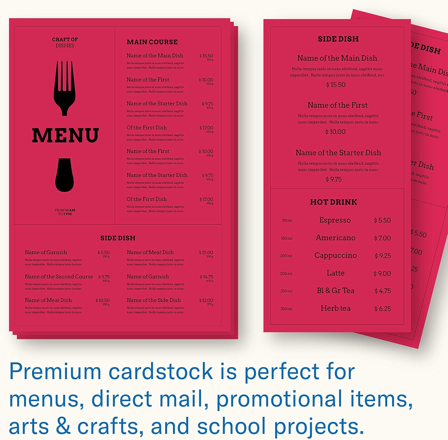 Hammermill Red Cardstock, 110 lb, 8.5 x 11 Colored Cardstock, 1 Pack (200 Sheets) - Thick Card Stock, Made in the USA, 168300R : Office Products