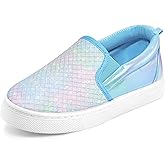 K KomForme Toddler Girls Boys Shoes Little Kids Slip on Canvas Sneakers for Running/Walking