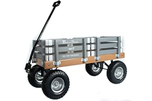 THE BERLIN FLYER Berlin Flyer Sport Wagon - Model F410 - Amish Made in Ohio, USA - 10" No-Flat Tires (Gray)