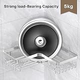 KEGII Corner Shower Caddy No Drill Stick On Silver Stainless Steel view 4