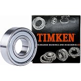 TIMKEN 6202-ZZ, 2pack,Double Metal Seal Bearings 15x35x11mm, Pre-Lubricated and Stable Performance and Cost Effective, Deep Groove Ball Bearings.