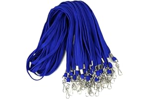 Ollain Badge Lanyards Flat Lanyard Swivel Hooks Durably Neck Bulk lanyards 100 Pack