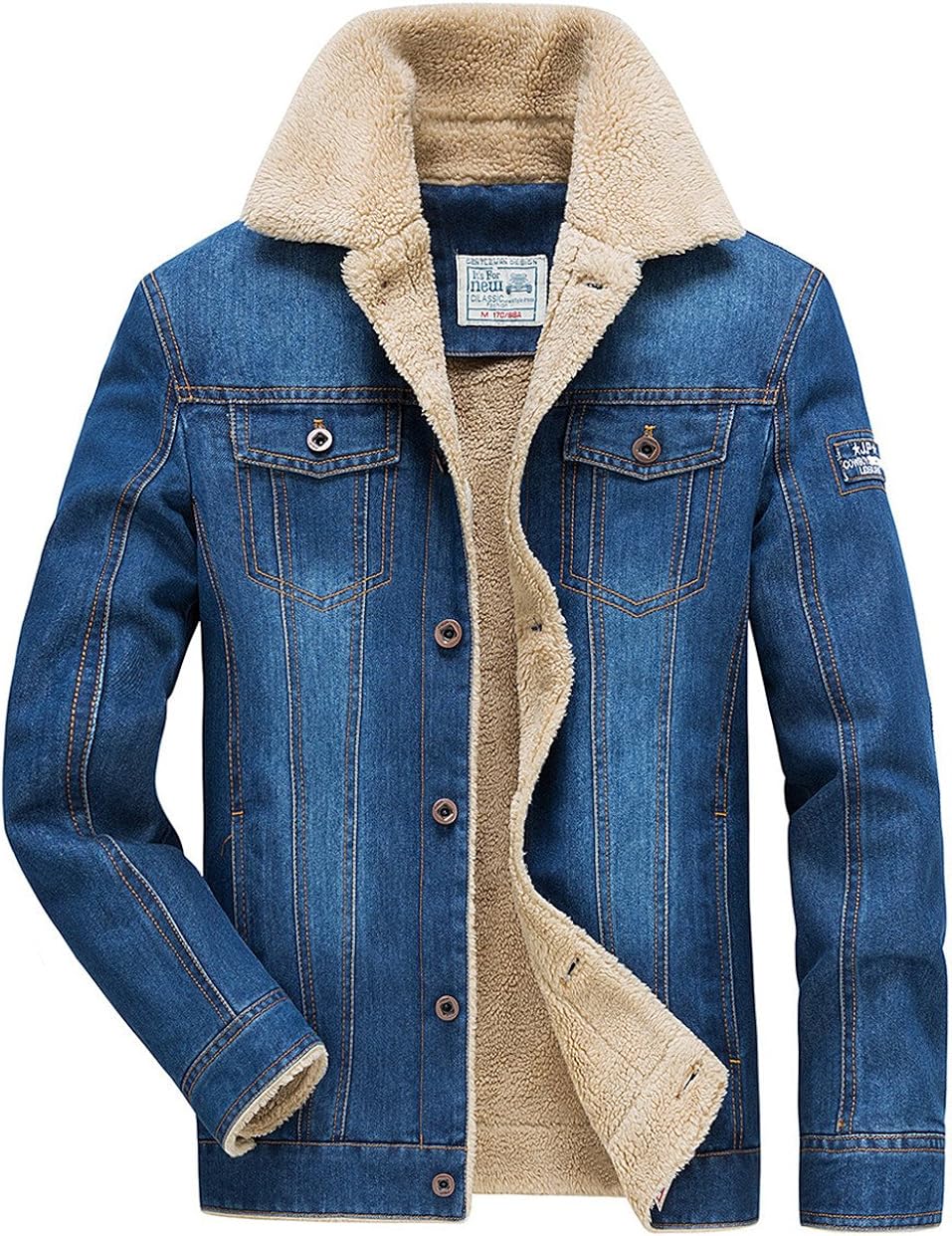 mens denim and wool jacket
