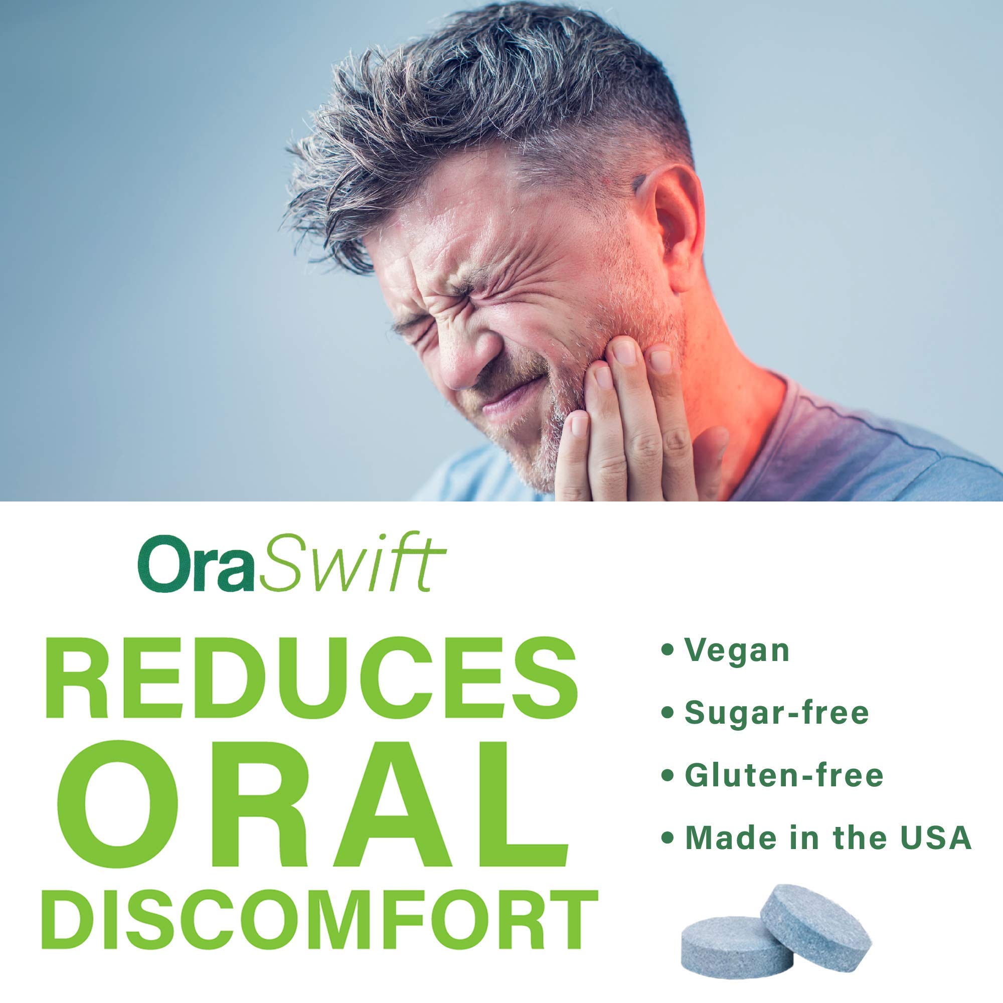 OraSwift All Natural Canker Sore Medicine and Mouth Sores Relief | Effective for Ulcers, Cold Sores, Dry Mouth, Stomatitis, Gingivitis | Supports Fast Healing of Mucosal Lining in The Mouth