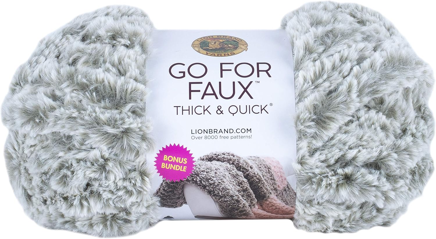 Lion Brand Yarn Go fo Faux Thick & Quick Bonus Bundle yarn, HUSKY