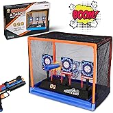 Electronic Shooting Target Scoring Auto Reset Digital Targets for Nerf Guns Toys with a Support Cage & Net, Christmas Birthday Gifts Toy for Kids-Boys & Girls