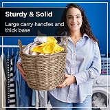 Wrenbury Extra Large Wicker Log Basket 51cm Fireside Indoor Round view 4