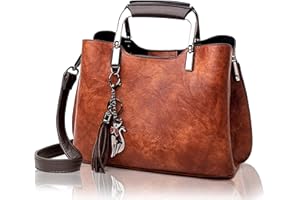 rofozzi Small Vegan Leather Purse for Women, Top Handle Purse, Women’s Shoulder Handbags, Leather Satchel Bag