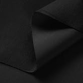 Waterproof Canvas Fabric by The Yard 150D Upholstery Fabric 58x36in Black | Soft Outdoor Polyester Material Water Resistant for Chair Patio Cushion Bag Furniture Cover Repair Sewing DIY Project