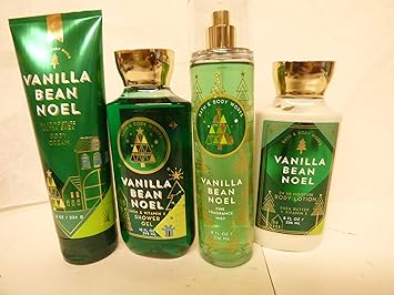 Bath And Body Works Vanilla Bean Noel Gift Set Of 4 Body Lotion Cream Mist Shower Gel 2018 Design