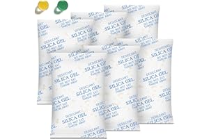 ABSORBKING Moisture Absorbers – 100 Gram 16 Packs Silica Gel Packets Food Grade Silica Packets with Color Indicating, Premium Desiccant Packs for Food, Electronics, Closet, Jewelry and Safe Storage
