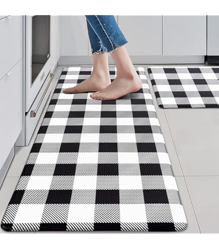 Juego Alfombras Cocina Antifatiga 2 Piezas – Antideslizante, Impermeable Y Fácil Limpieza – 10mm Grosor