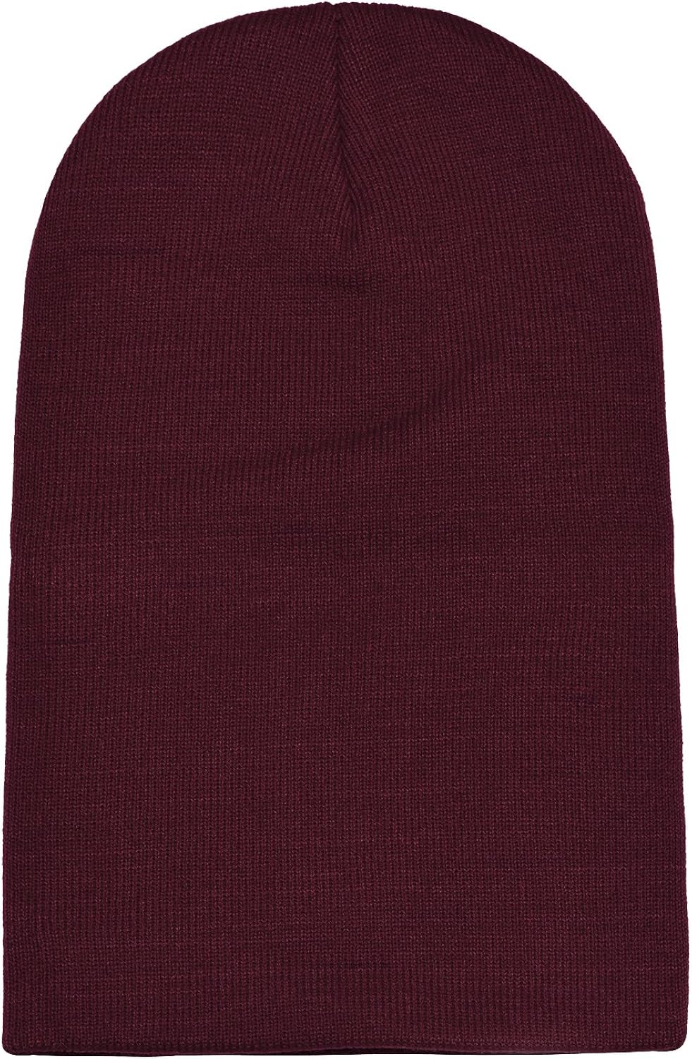 DonDon winter hat slouch beanie warm classical design modern and soft burgundy - Image 3