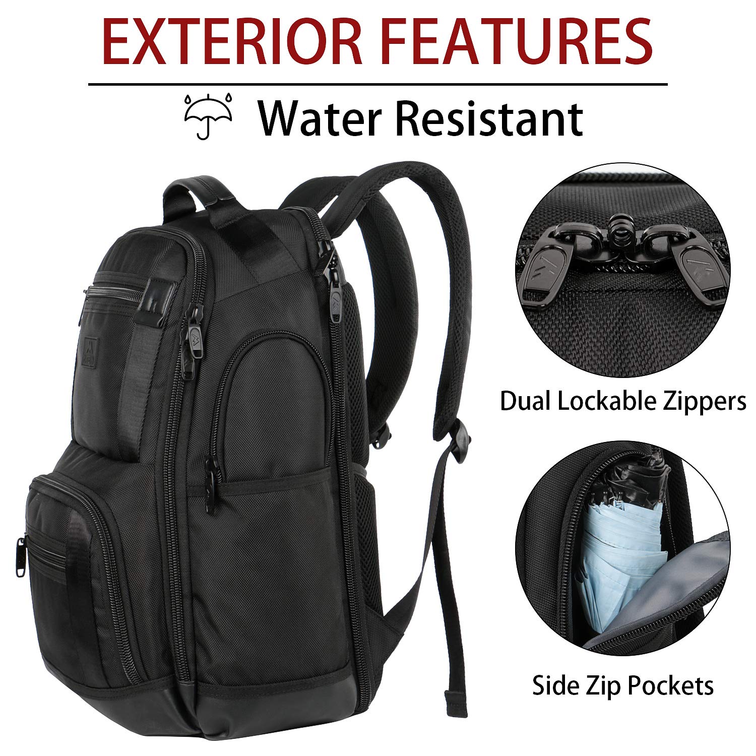 Large Backpack,Professional Business Carry on Backpack for ...