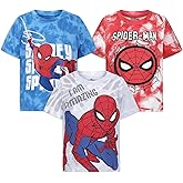 Marvel Spider-Man Boys Short Sleeve T-Shirt 3 Pack for Toddler and Big Kids
