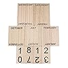 COD] Vintage Wood Block Perpetual Calendar Month Week Date Display For Home Office Desk Rustic Decoration I.1267569230