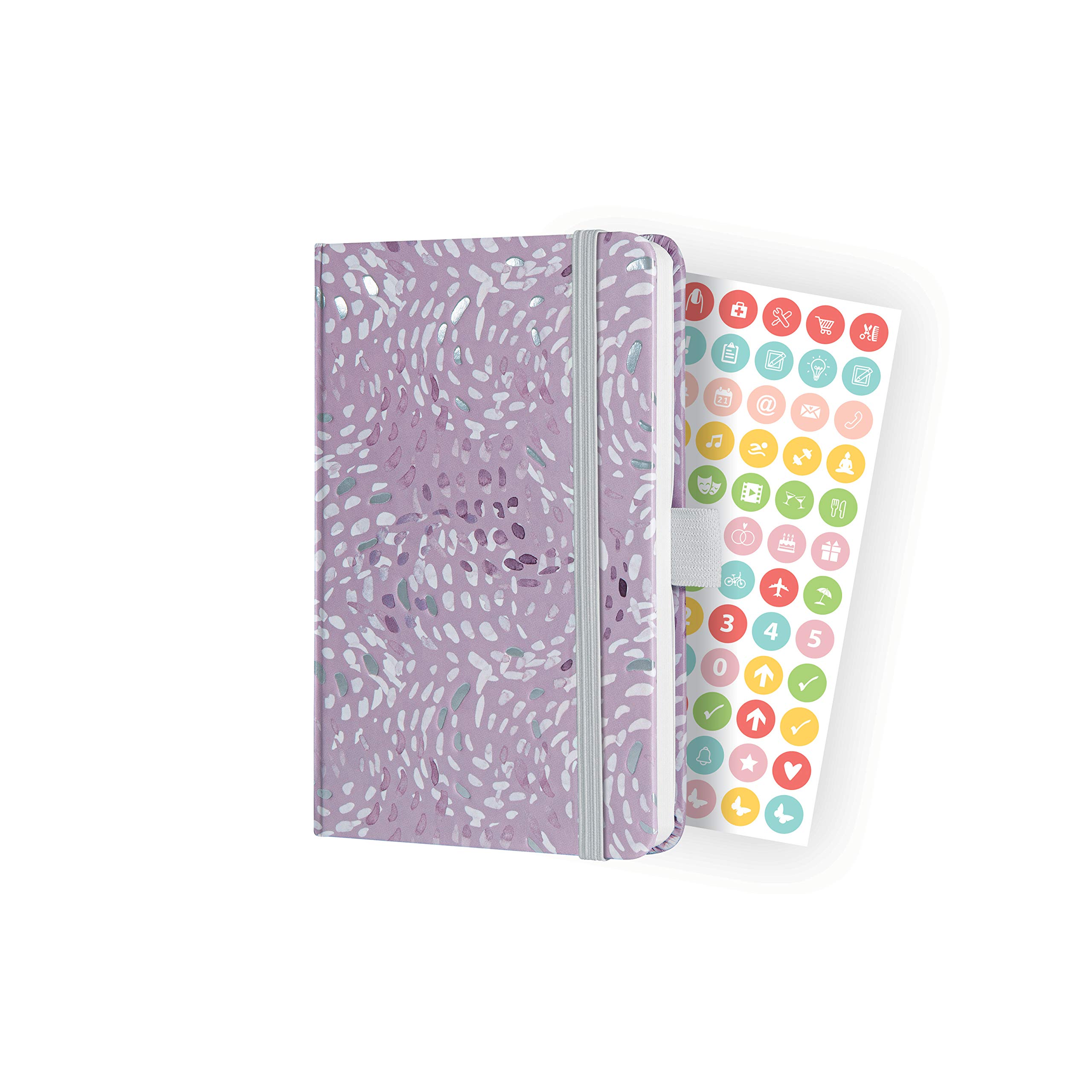 Sigel J2312 Jolie Weekly Planner 2022 - Purple Glam - 9,5 x 15 cm - hardcover - 174 Pages - Violet
