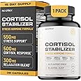 Nootrix Cortisol Manager & Stabilizer Supplement | Supports Deep Sleep, Relaxation, Adrenal Health & Stress | 300mg Ashwagandha | L-Theanine, Rhodiola Rosea Extract & Apigenin | 30 Capsules