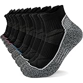 fenglaoda Compression Ankle Socks for Women & Men 6 Pairs– Low Cut Running Socks with Arch Support, Cushioned Sole & Heel Tab