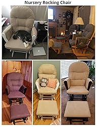 Naomi Home Glider and Ottoman Set White/Cream