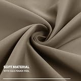 Deconovo Eyelet Door Blackout Curtain 254 x 214 cm Taupe 1 Panel view 5