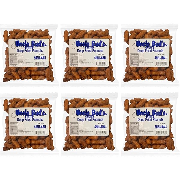 Amazon.com : Deep Fried Peanuts -Eat em Shell & All! Six Pack
