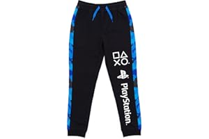 PlayStation Lounge Pants Boys Black Game Console Pajamas Trouser Joggers Pjs