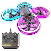 FAO Schwarz Disco Lightshow RC Drone for Kids, Remote Control Stunt Flyer | LED Light Show, Beginner Drone, 360&deg; Flip Stunts, Assisted Takeoff &amp; Landing, 2 Speed Modes, Indoor Flying Toy, Gift for Kids