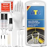 ATG Alloy Wheel Repair Kit &ndash; Curb Rash and Rim Scratch Repair for Silver Alloy and Steel Wheels, Rim Filler with Silver Touch Up Paint &ndash; Complete Kit for Up to 10 Repairs