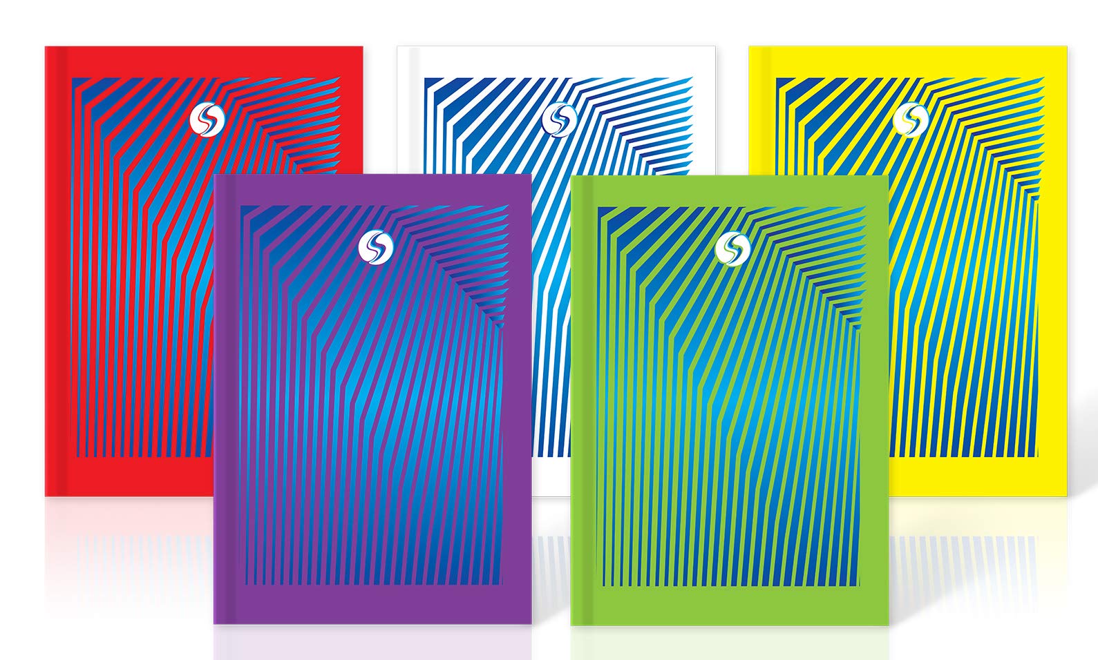 Silvine Daze 160 Page A4 Durable Casebound Notebooks in 5 Assorted Colours [Pack of 5]