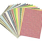 JANYUN 26656 Pieces Colored Dot Stickers, 1/4" Small Color Labels Coding Circle Round Coding Dot Labels Stickers 20 Colors fo