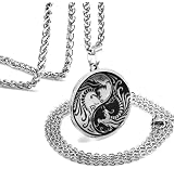 ZONICTA Dragon Yin Yang Necklace for Men - Jewelry Stainless Steel Amulet Pendant Necklace with Gift Bag