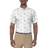 PGA Tour Mens Short Sleeve Printed Golf Polo Shirt (Available in Big & Tall)