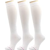Dr. Motion 3 Pairs Therapeutic Graduated Compression Women's Knee-hi Socks