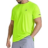 DFSOFT Men's Short Sleeve Workout Shirts Quick Dry Lightweight T-Shirts Gym Running Athletic Tshirt for Summer