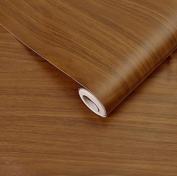 Amazon Brand - Solimo PVC Self-Adhesive WallPaper, Natural Wood, 45 x