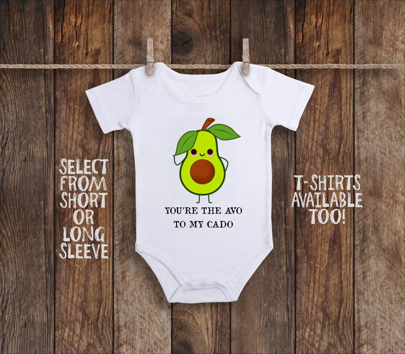 avocado baby onesie