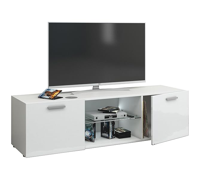 Vcm Tv Schrank Lowboard Tisch Board Fernseh Sideboard Wandschrank Wohnwand Holz Schwarz 40x115x36 Cm Jusa Hochglanz Sidra Hospital