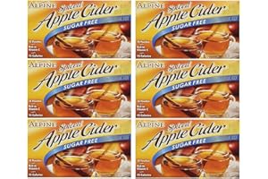 Alpine, Spiced Cider, Sugar Free Apple Flavored Drink Mix Bundle, 1.4oz Box (Pack of 6) - with Make Your Day Stirrer