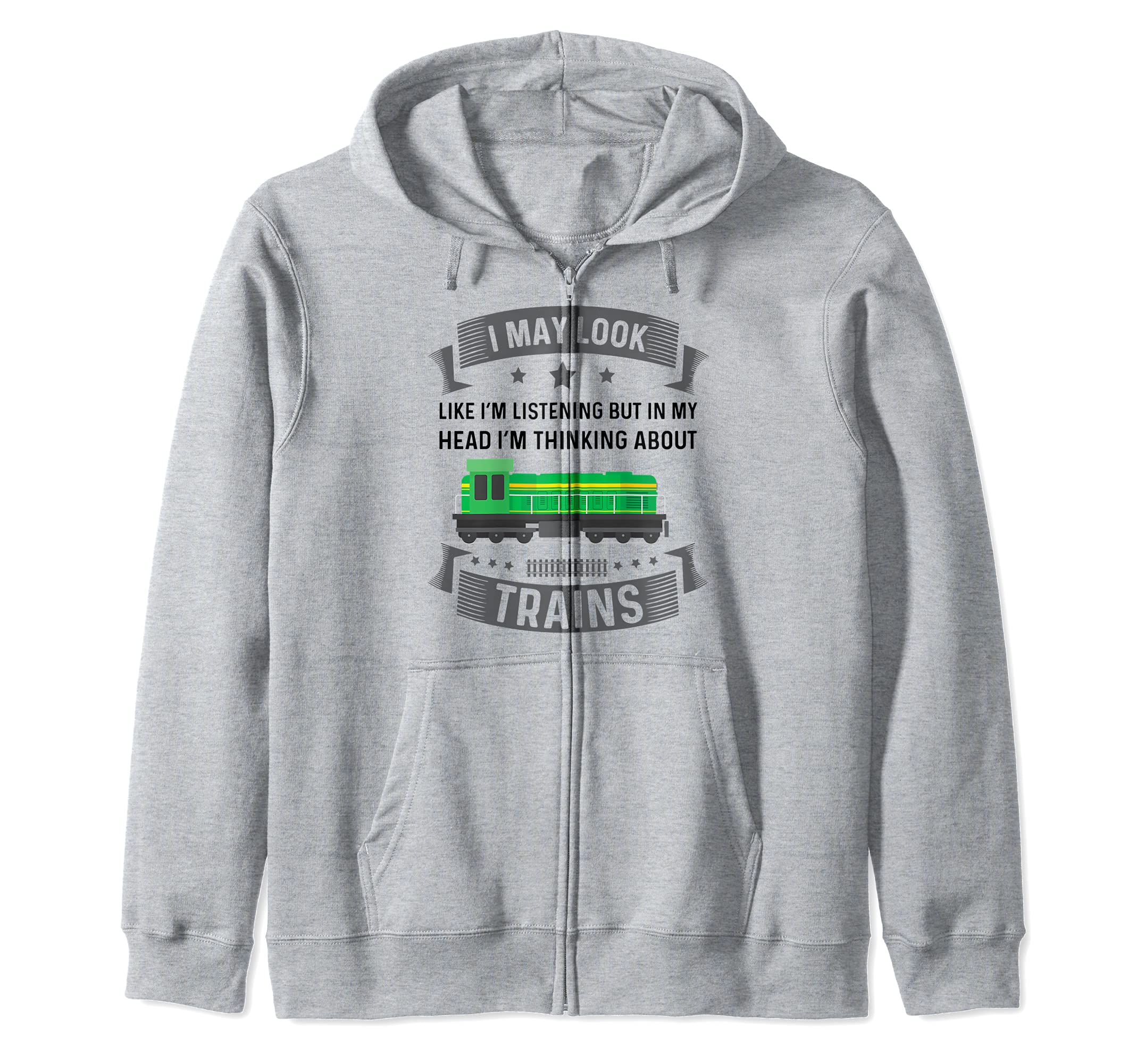 Diesel Train Engineer I Like Trains Railfan Model Railroader Zip Hoodie
