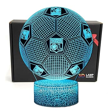Amazon Com Football Shape 3d Optical Illusion Smart 7 Colors Led